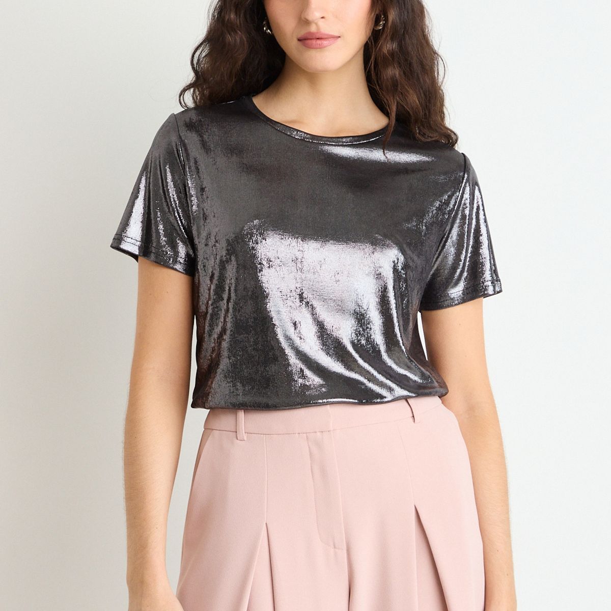 ASH - Polera Manga Corta Mujer Negro Ash