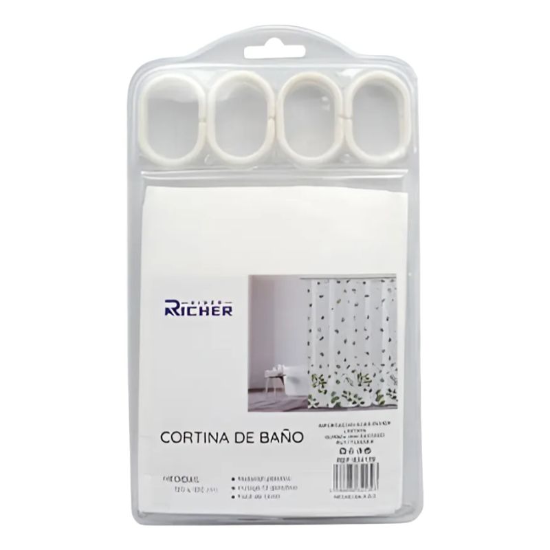 GENERICO - Set 3 Cortina Baño Blanco 175x180cm