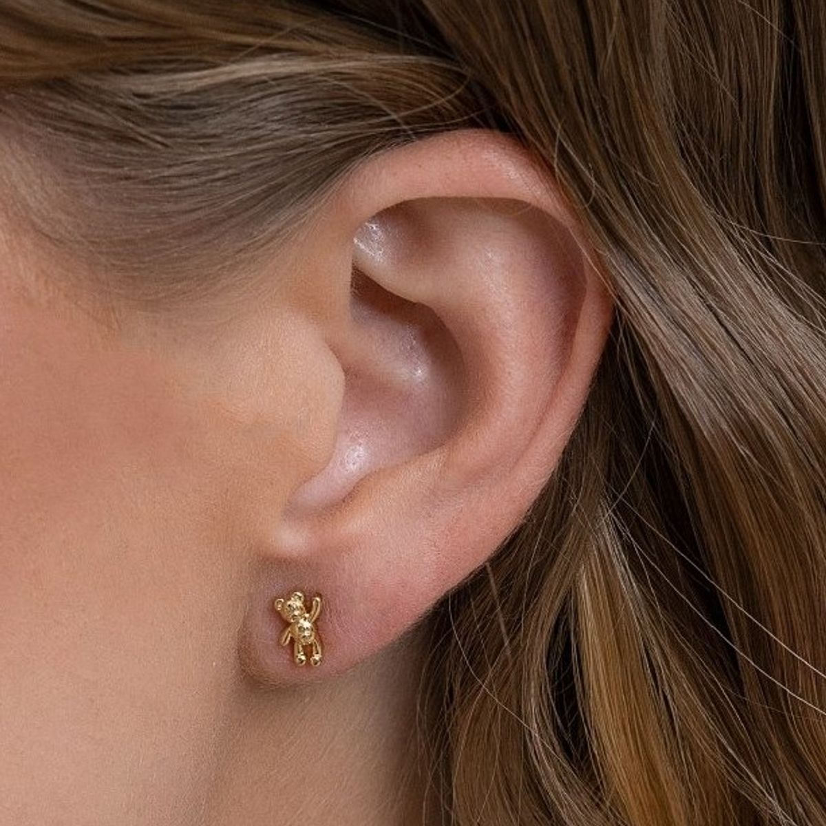 GENERICO - Aros Ositos Oro Laminado 18k