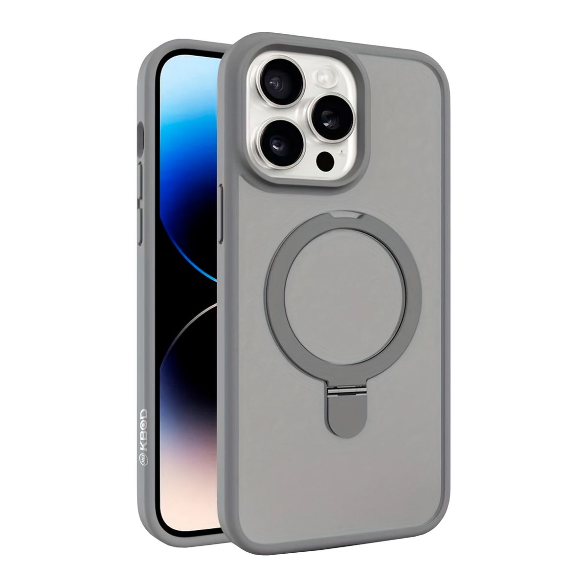 KBOD - Carcasa Antigolpes Kbod Con Soporte Magnetico Para iPhone 16 Gris