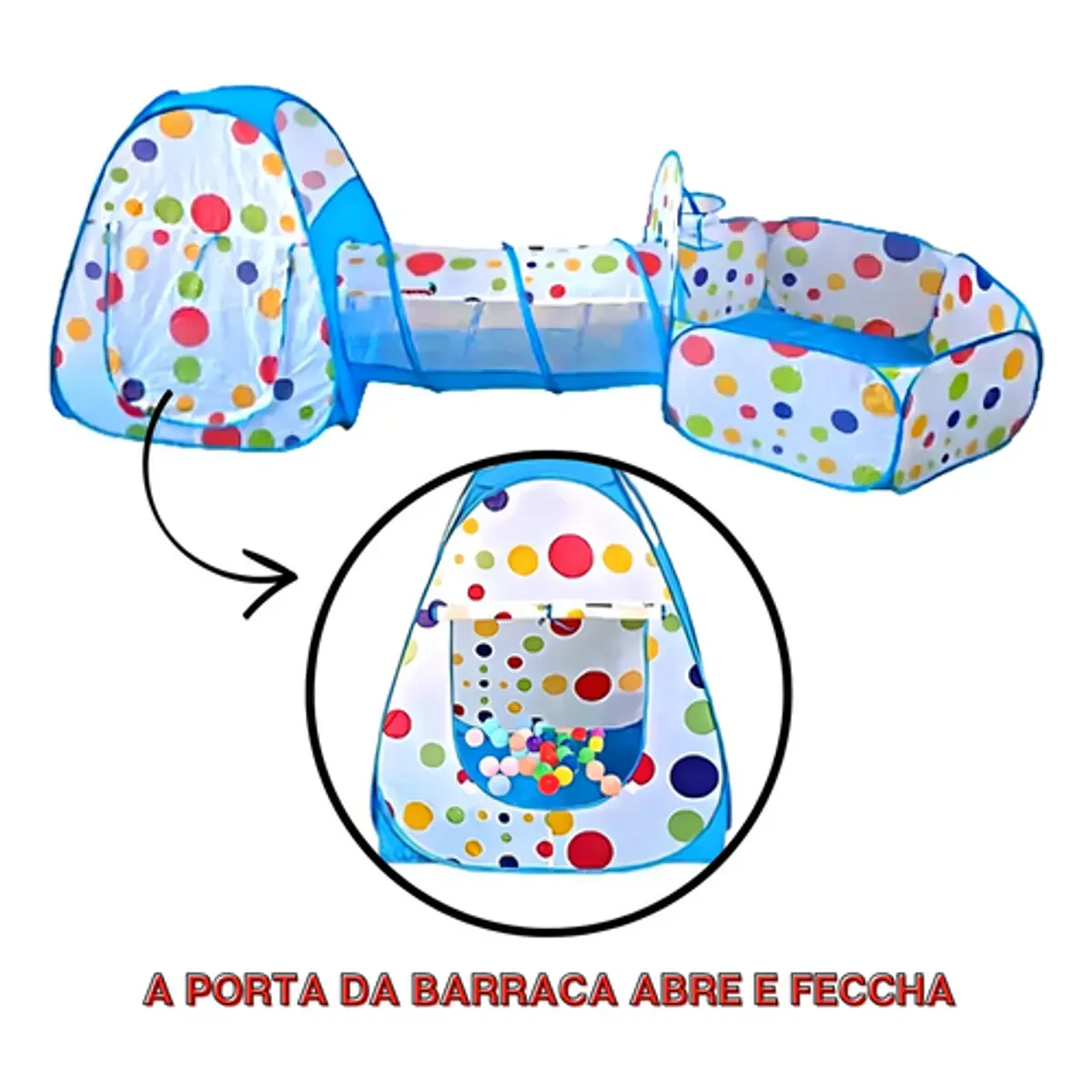 GENERICO - Carpa Piscina De Pelotas Con Tunel Niños Niñas Plegable V