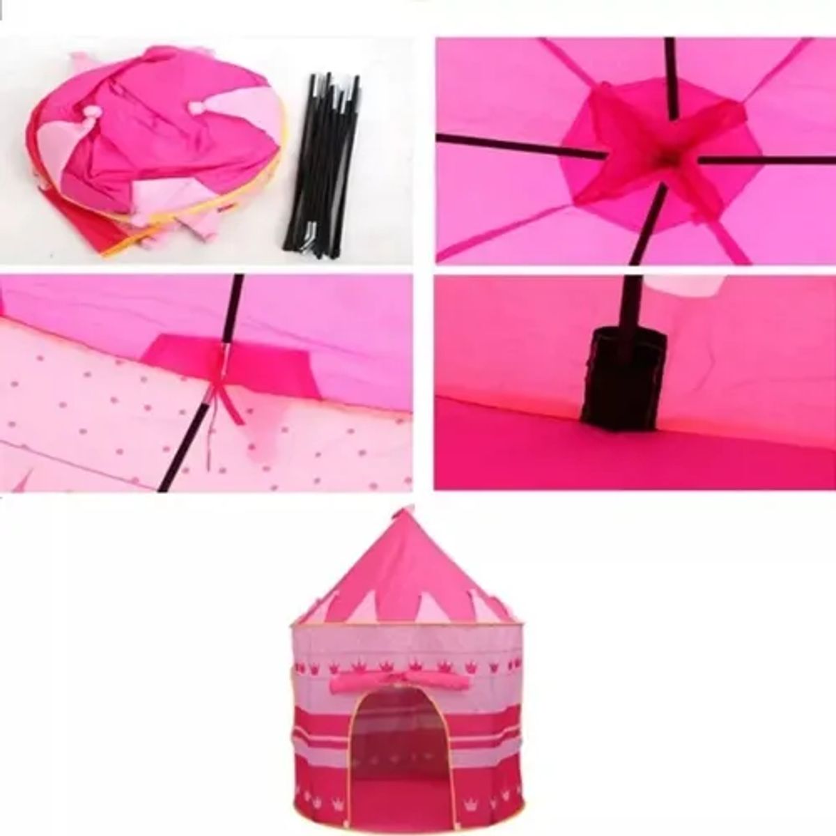 GENERICO - Carpa Castillo Infantil Niños Y Niñas Azul O Rosado