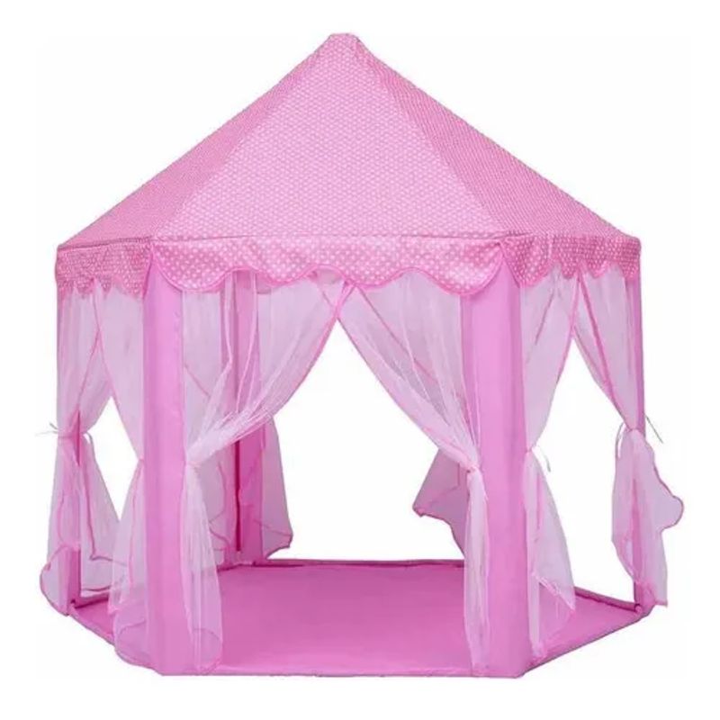 GENERICO - Carpa Infantil Castillo Princesa Malla Niña Portátil Rosado Rosa