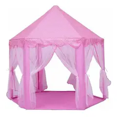 GENERICO - Carpa Infantil Castillo Princesa Malla Niña Portátil Rosado Rosa