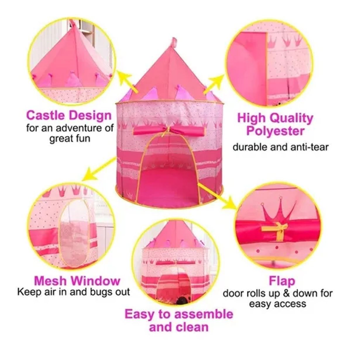 GENERICO - Carpa Castillo Armable De Juegos Para Niños Y Niñas Juguetes 7