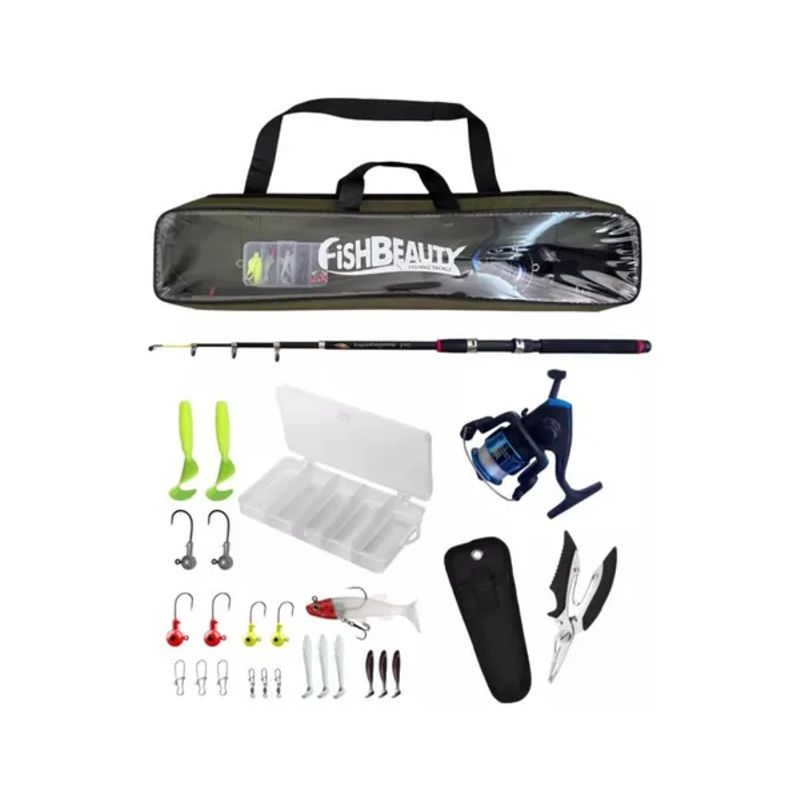 GENERICO - Kit Iniciación Caña de Pesca 210cm con Accesorios