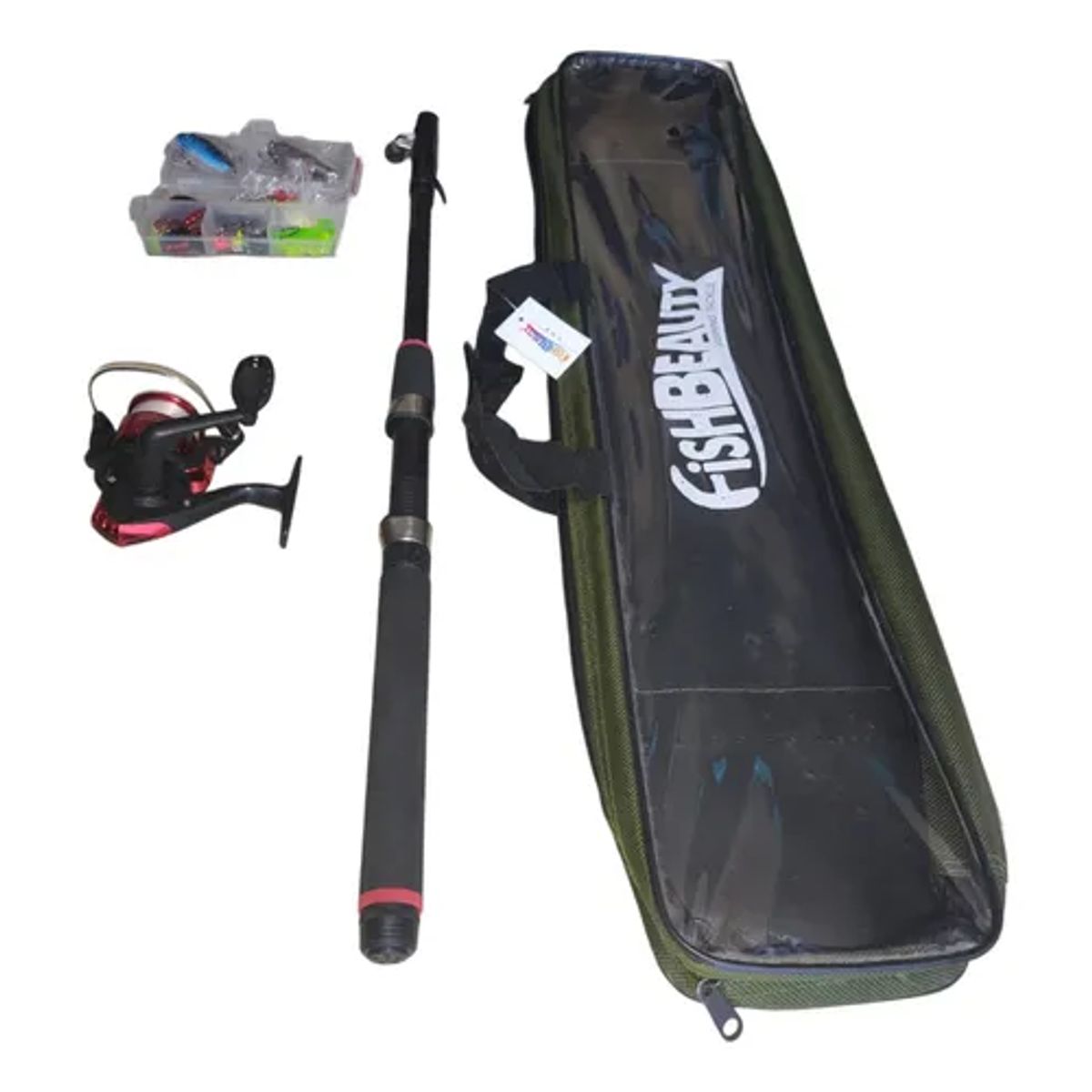 GENERICO - Kit Caña de Pescar Telescópica con Accesorios y Bolso