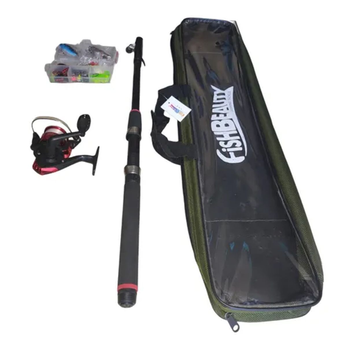 GENERICO - Kit Caña Pescar Telescópica con Accesorios y Bolso