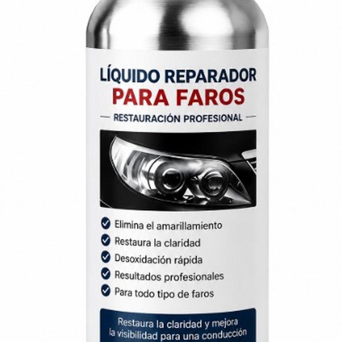 GENERICO - Foco Faro Auto Limpia Repara Restaura Pulir Rayones 200 Ml