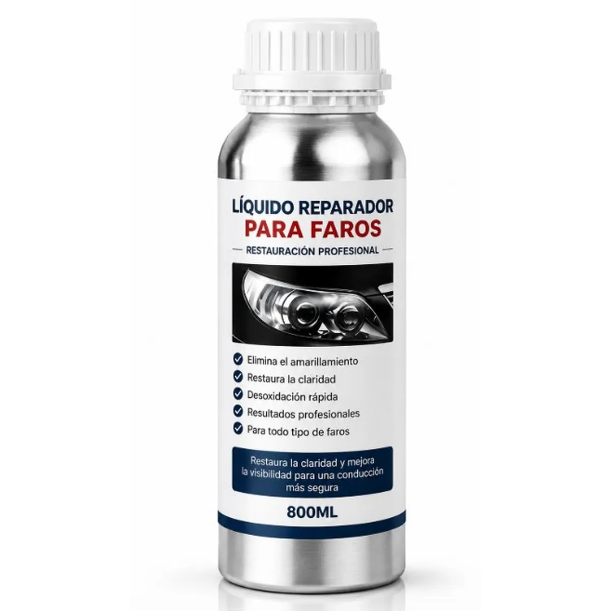 GENERICO - Foco Faro Auto Limpia Repara Restaura Pulir Rayones 200 Ml