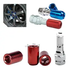 GENERICO - Set 16 Tuercas De Seguridad Colores Con Llave 12mm 1.25