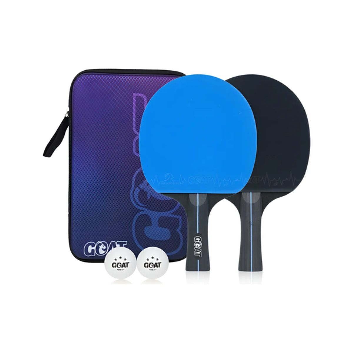 GENERICO - Pack 2 Paletas Ping Pong + 2 Pelotas + Estuche