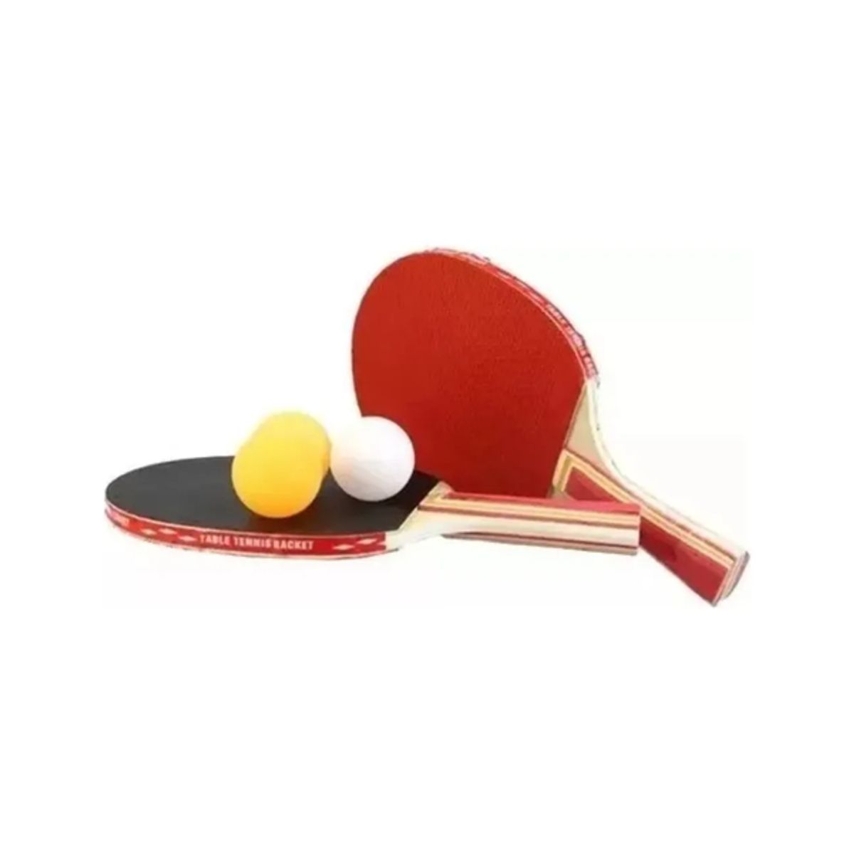 GENERICO - 2 Paletas Ping Pong + 15 Pelotas