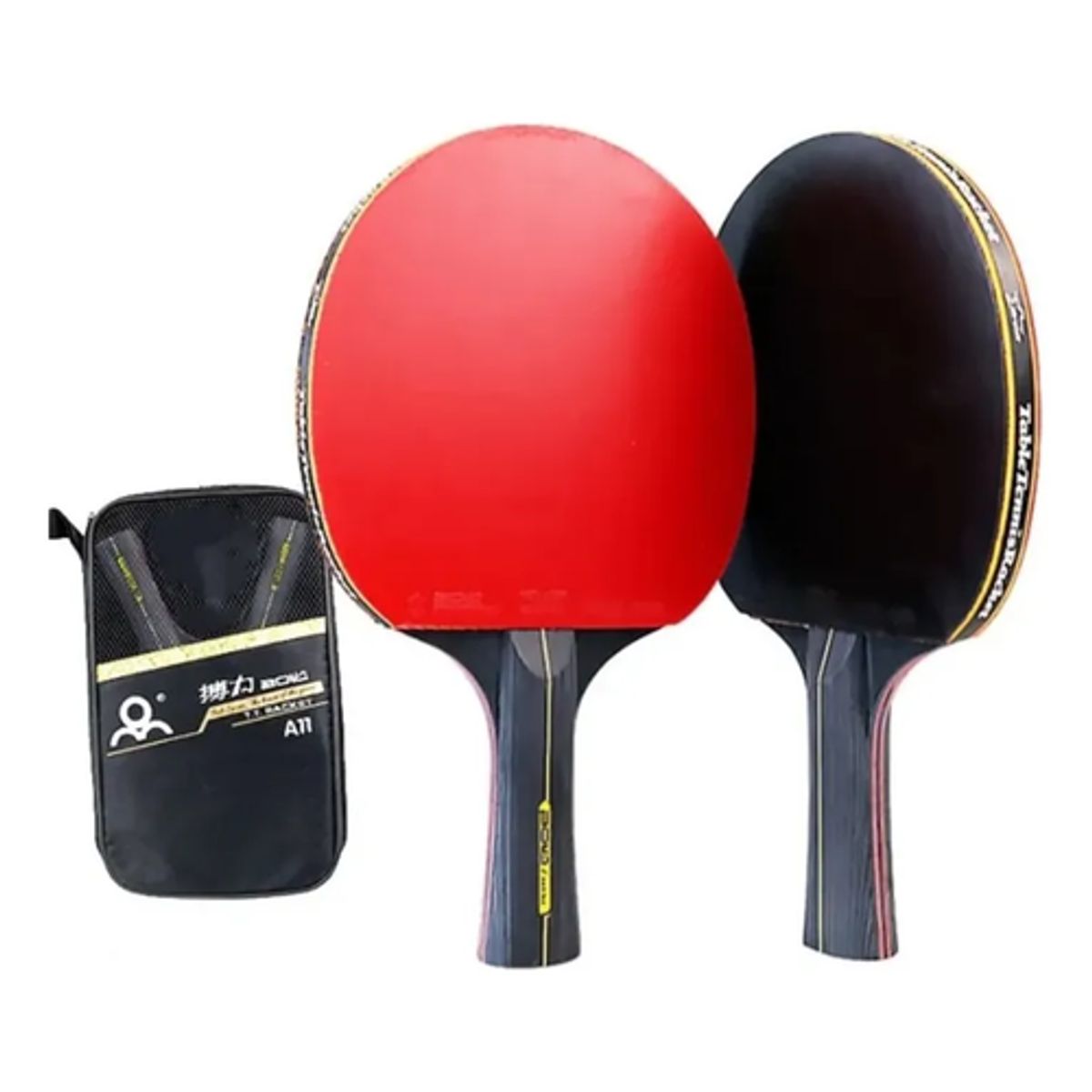 GENERICO - Pack 2 Paletas Ping Pong Profesional 6 Mango Corto