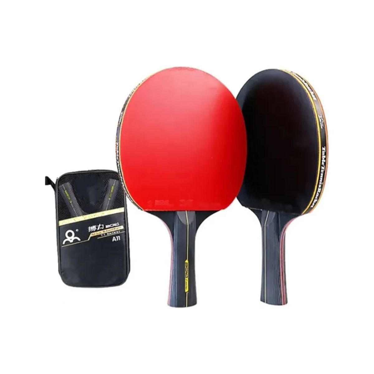 GENERICO - Pack 2 Paletas Ping Pong Profesional 6 Mango Corto