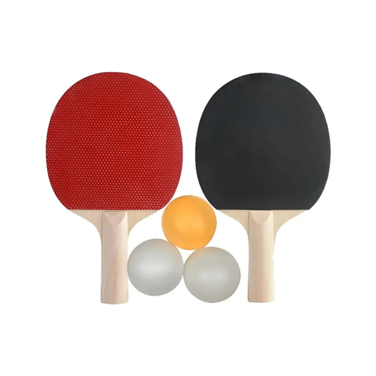 GENERICO - Raquetas Madera + Goma + 3 Pelotas Hamelin