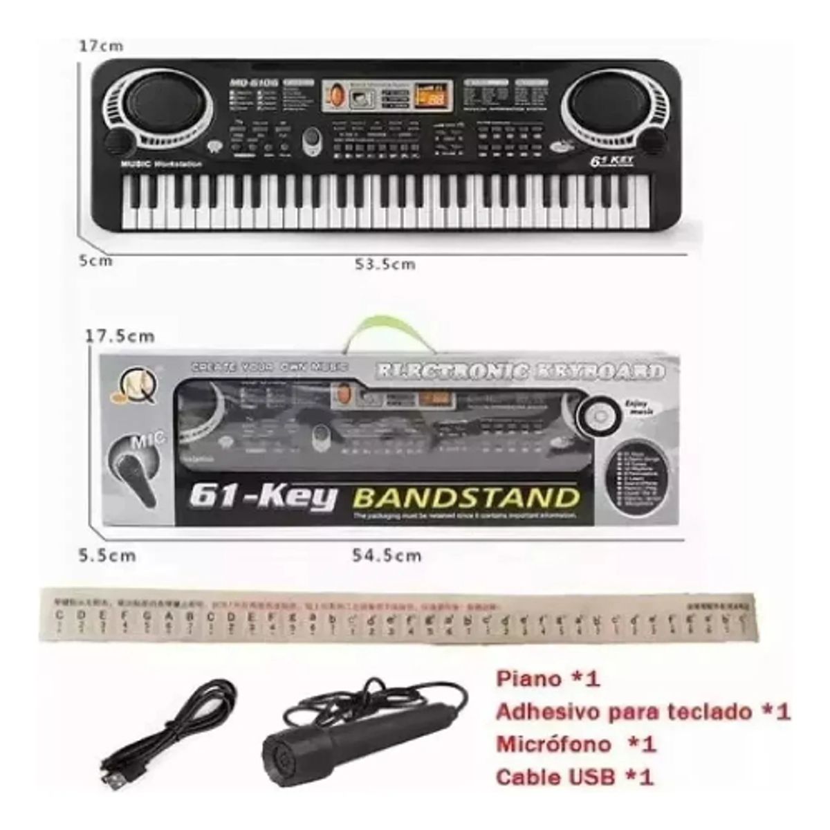 GENERICO - Teclado De 61 Teclas Tonic Ton-230