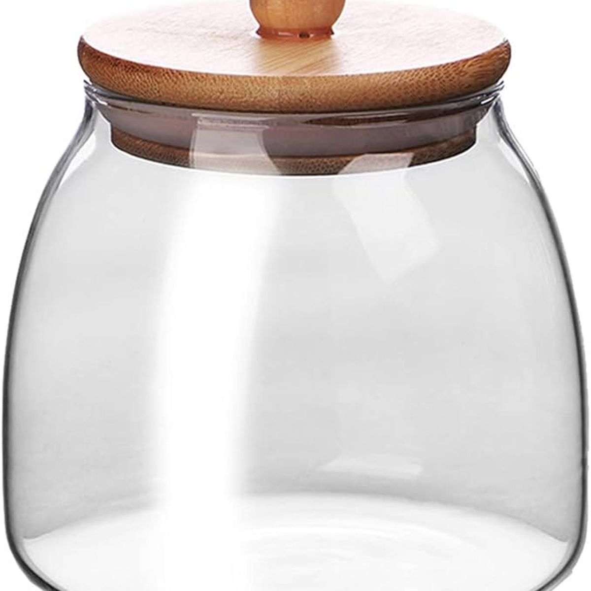 GLASSO - FRASCO VIDRIO 700 ML CON TAPA DE BAMBOO GLASSO DAILY