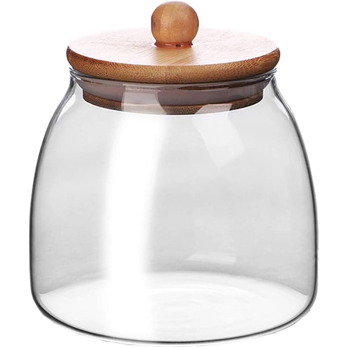 GLASSO - FRASCO VIDRIO 700 ML CON TAPA DE BAMBOO GLASSO DAILY