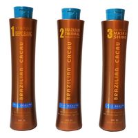 Kit Alisado Brazilian Cacau 500ml C/U 3 Pasos Marbeauty