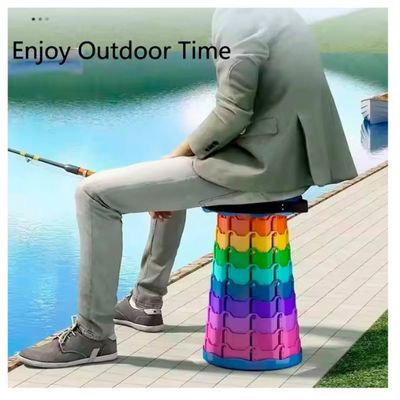Imagen 2 del producto Asiento Piso Plegable Retráctil Portátil Camping Colores