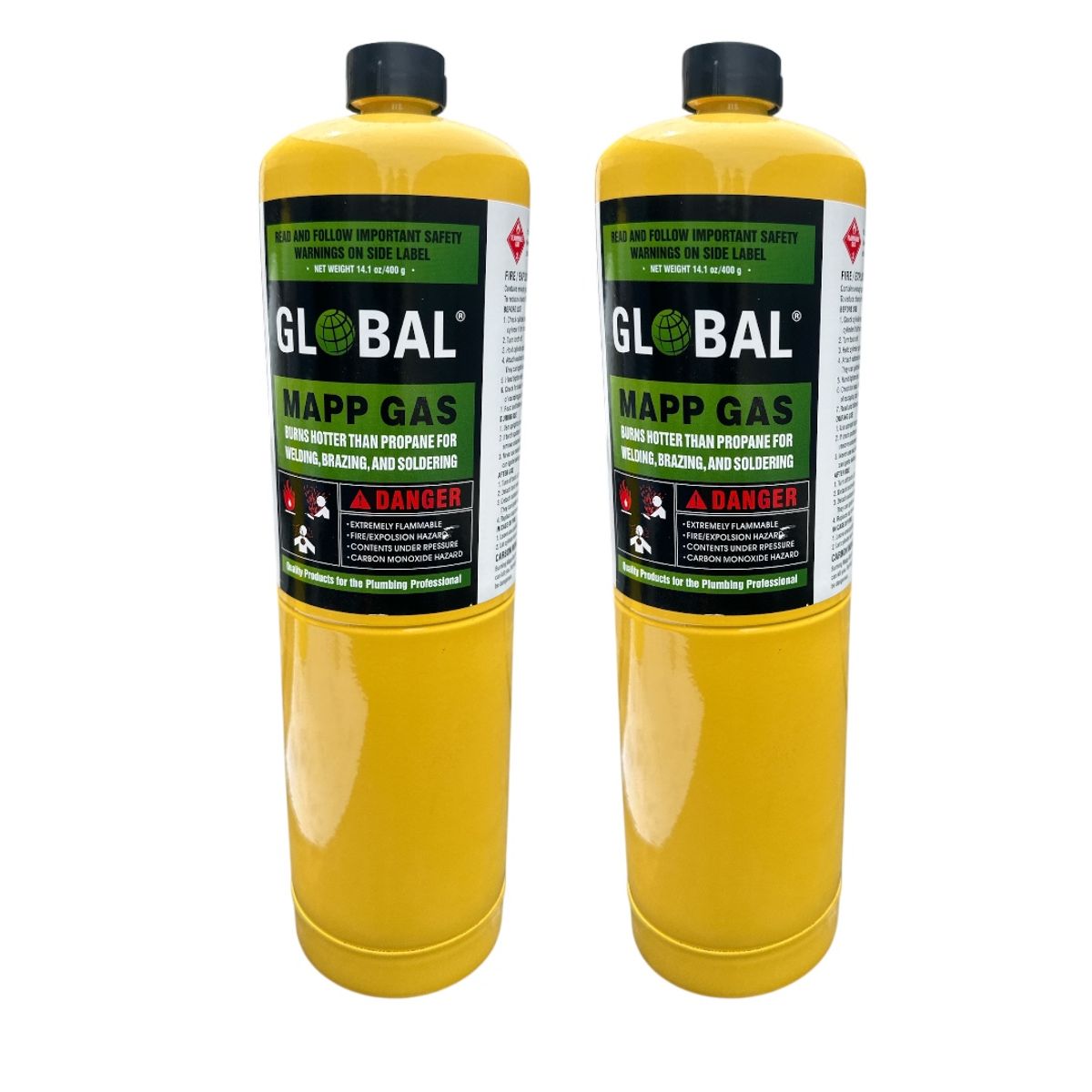 GLOBAL - Pack 2 Gas Mapp GLOBAL Cilindro 400gr