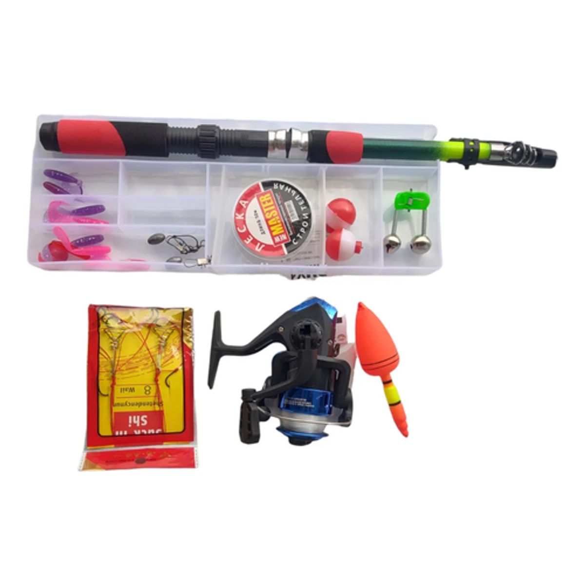 GENERICO - Set Pesca Caña De Pescar Telescópica Mosquero Carrete Pesca