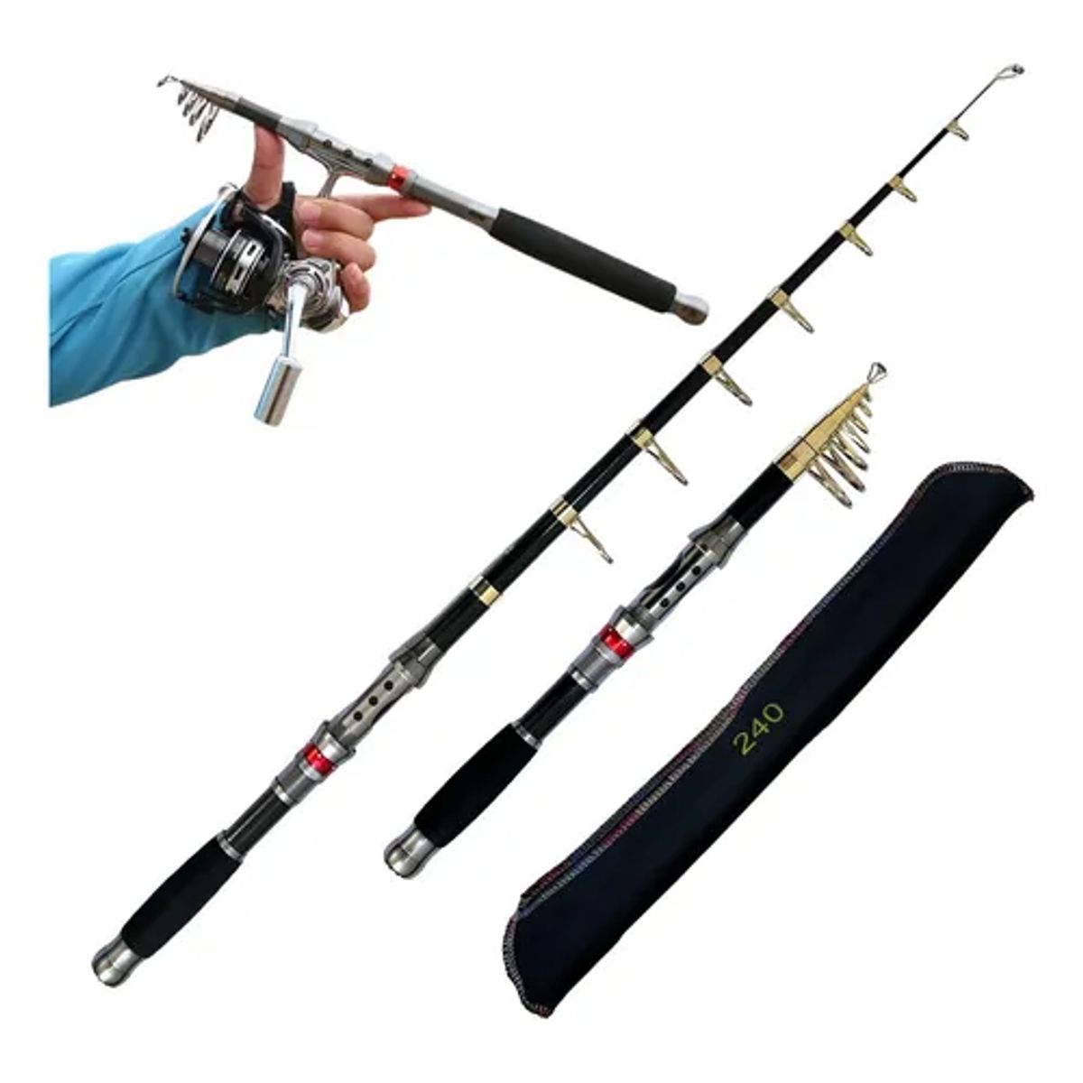 GENERICO - Caña Profesional 270m 2500g para Pesca Pesada