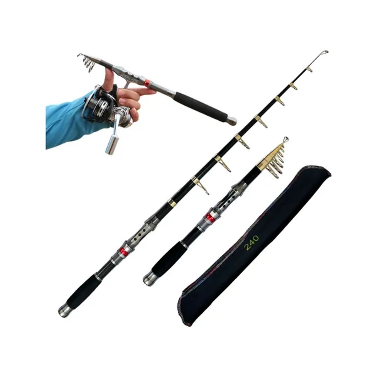 GENERICO - Caña Profesional 270m 2500g para Pesca Pesada