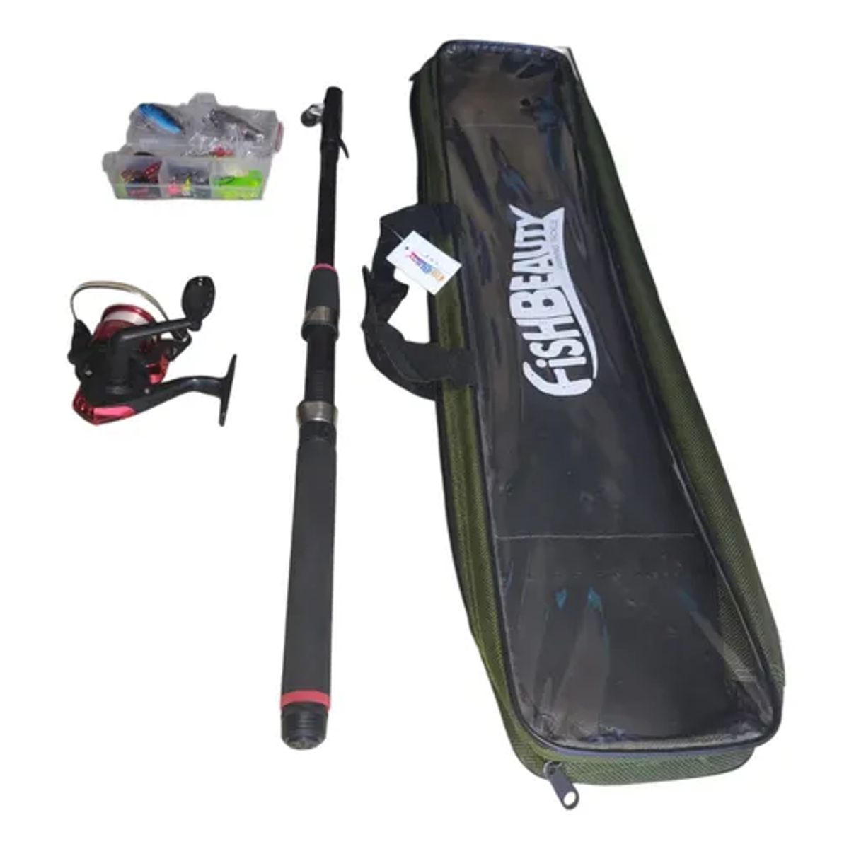 GENERICO - Kit Caña de Pescar Telescópica con Accesorios y Bolso