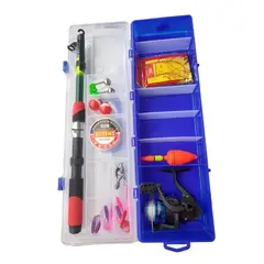 GENERICO - Set Pesca Caña Telescópica con Mosquero y Carrete