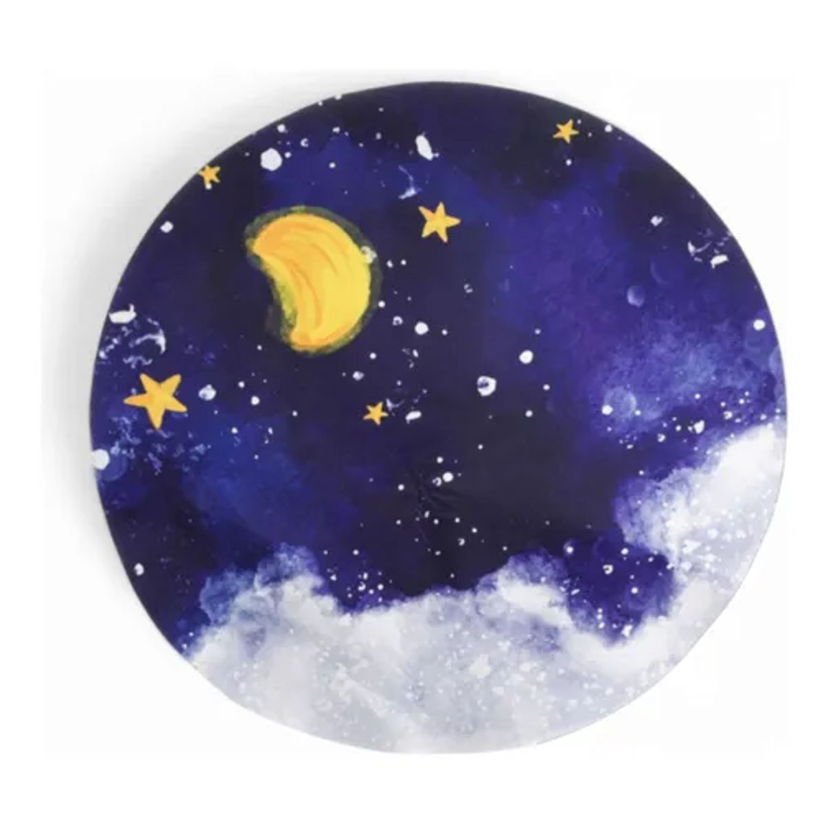 GENERICO - Alfombra Circular Estampada 100cm Azul Oscuro Cielo Nocturno