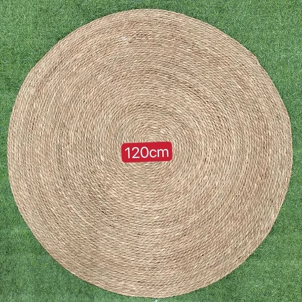GENERICO - Alfombra Yute Tejida A Mano 120cm Fibra Natural Boho