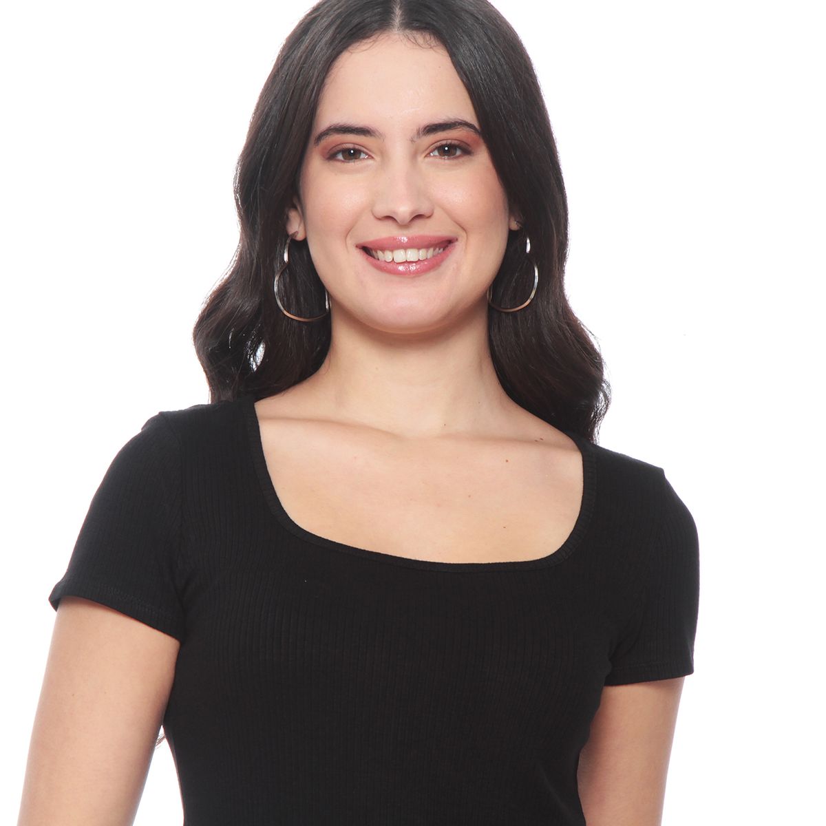 WADOS - POLERA MANGA CORTA SOLIDA ESCOTE CUADRADO