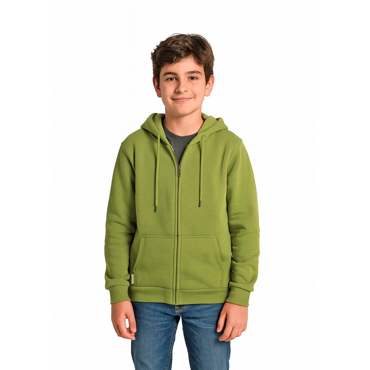 LENGA - Polerón Unisex Capucha Y Cierre Ykk® Interior Sherpa Puelo Kids Lenga®