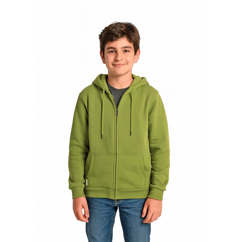 LENGA - Polerón Unisex Capucha Y Cierre Ykk® Interior Sherpa Puelo Kids Lenga®
