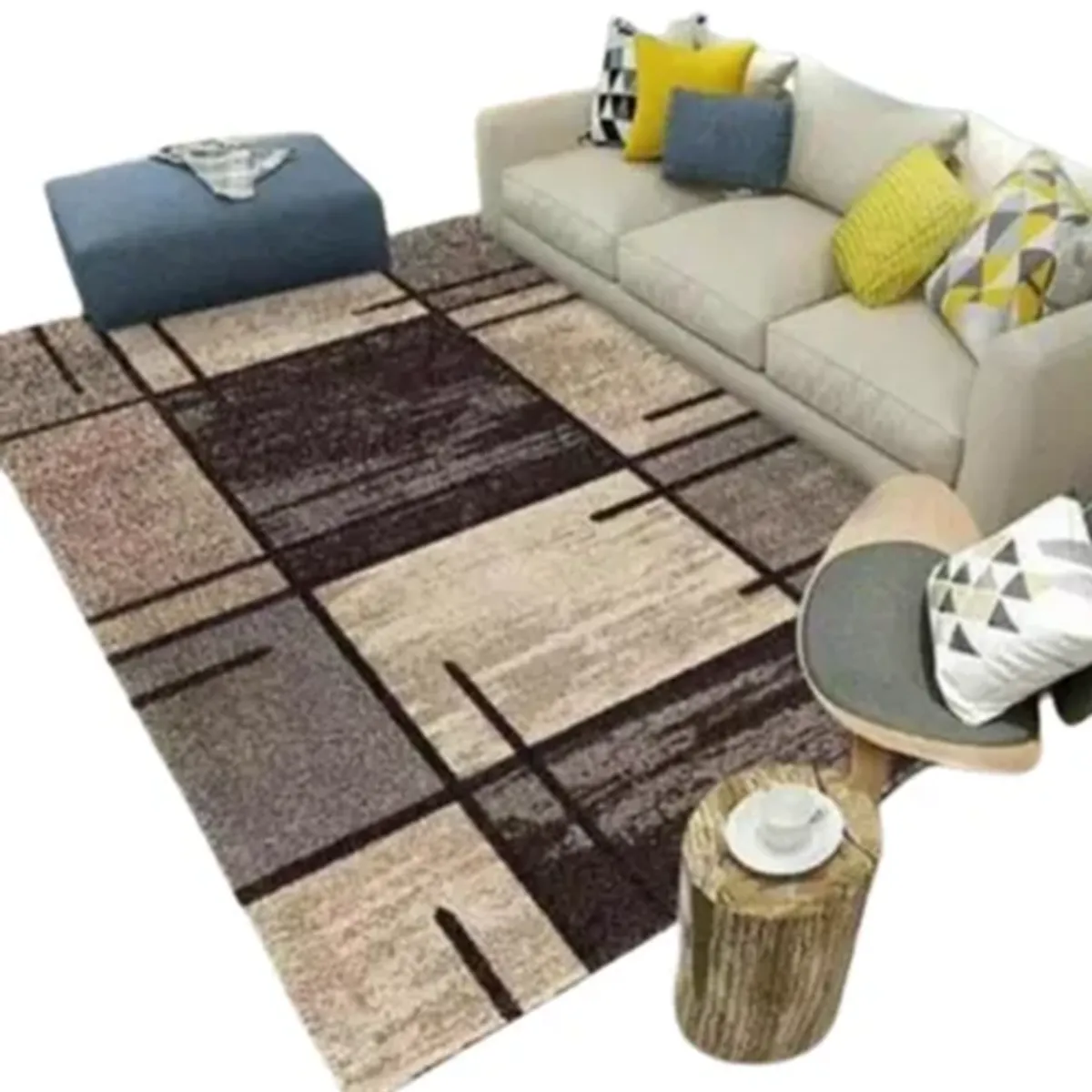 GENERICO - Alfombra Antideslizante Lisa 200x240cm Diseño 3D Living