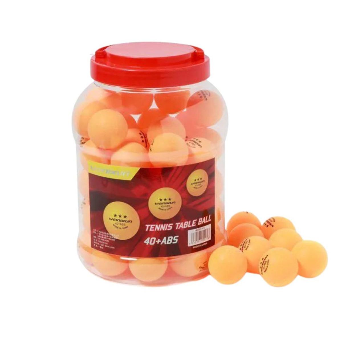 FOUR - Pack 60 Pelotas de Ping Pong Weinixun Naranjas - 3 Estrellas