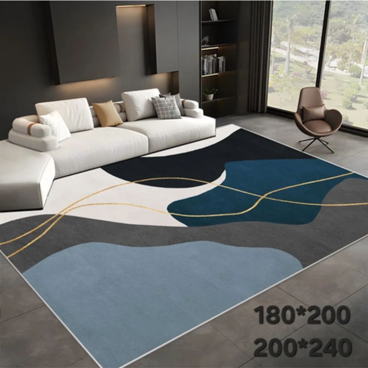 GENERICO - Alfombra 3D Estampado Living 180x200cm