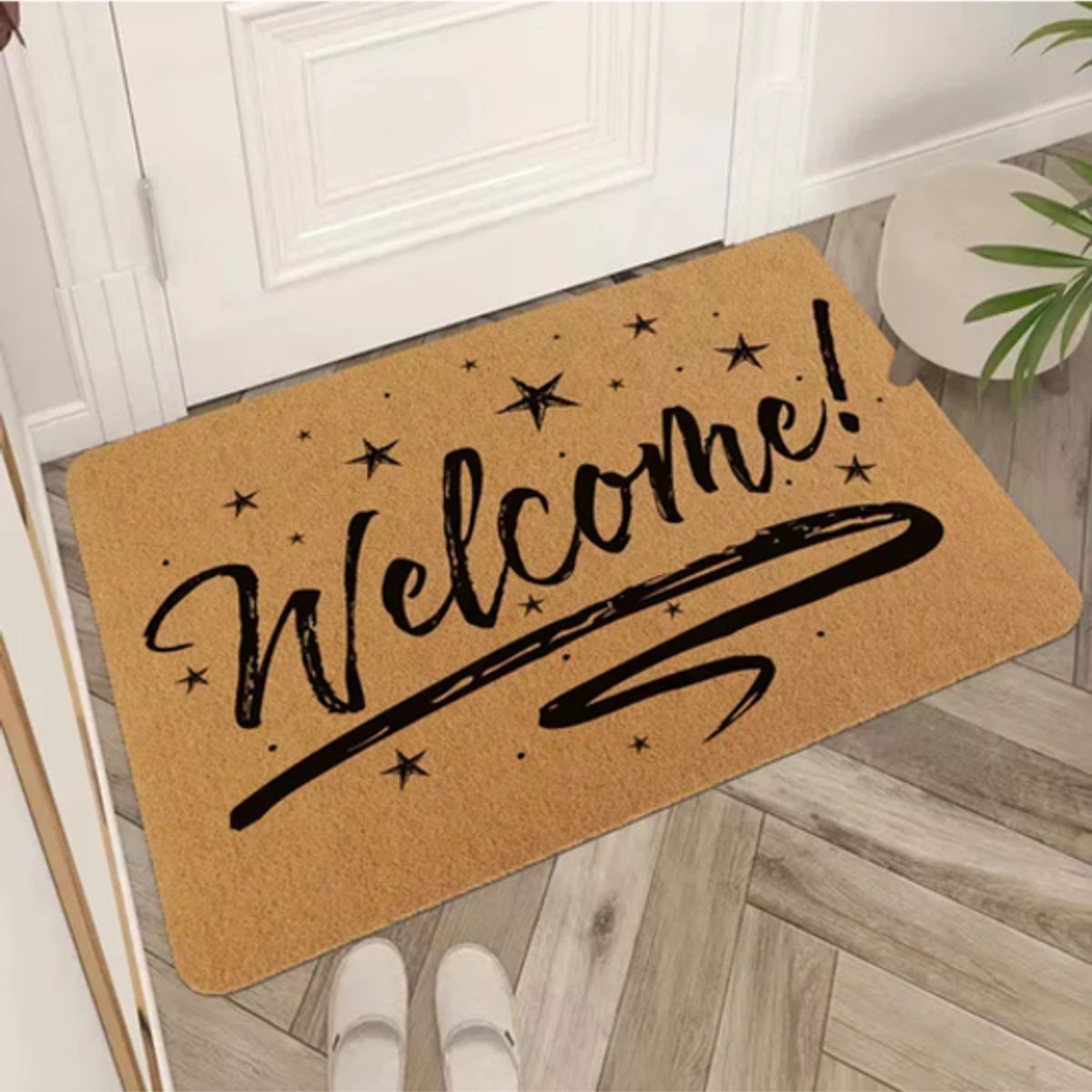 GENERICO - Alfombra Limpia Pies Felpudo Welcome