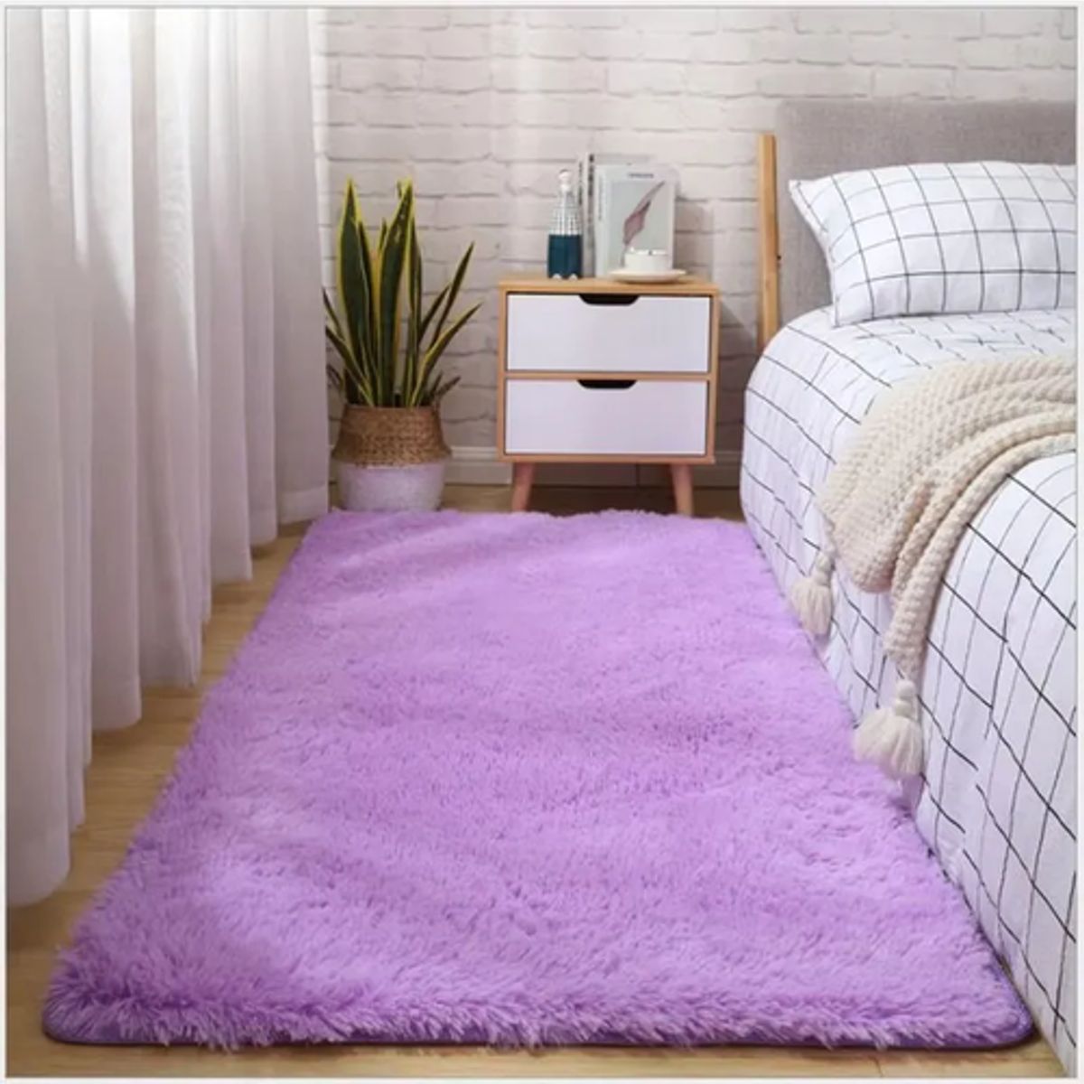 GENERICO - Alfombra Peluda 160x200cm Suave y Confortable Hogar