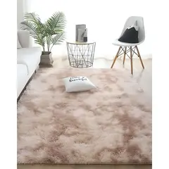 GENERICO - Alfombra Extra Suave Grande 240cm Beige Jaspeada