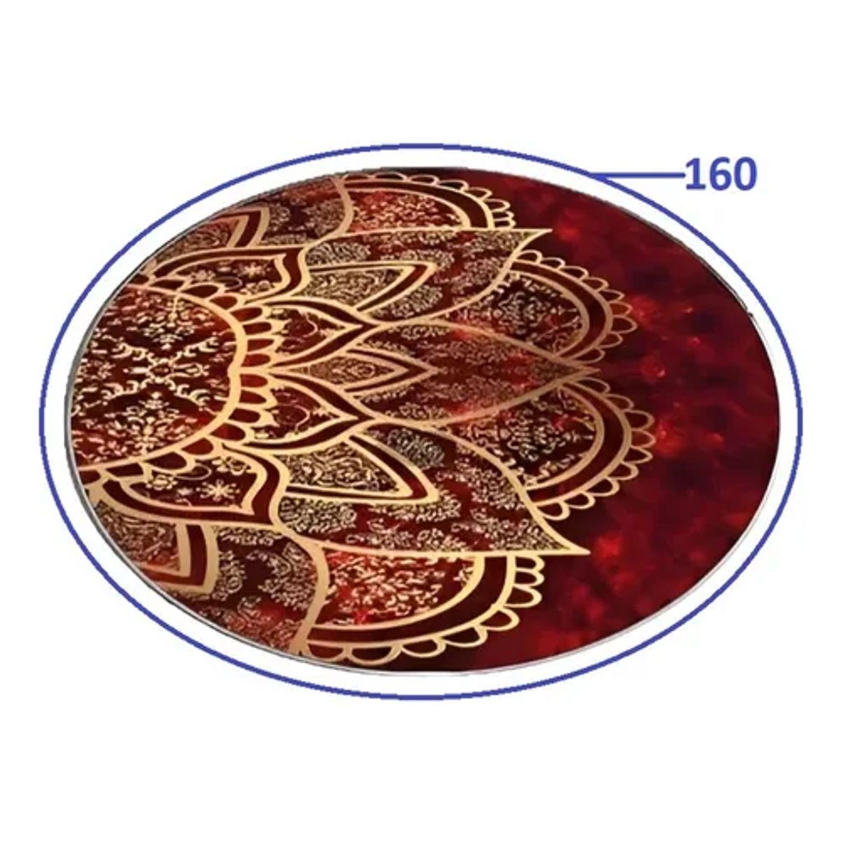 GENERICO - Alfombra Redonda Estampado Ilusión 3D 150x150cm