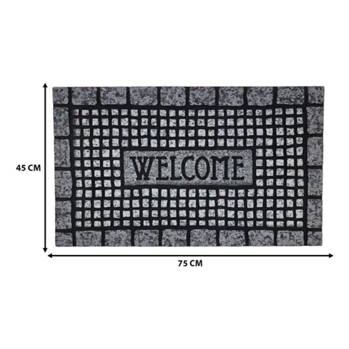 GENERICO - Alfombra Limpiapies Felpudo Entrada Piedras Gris