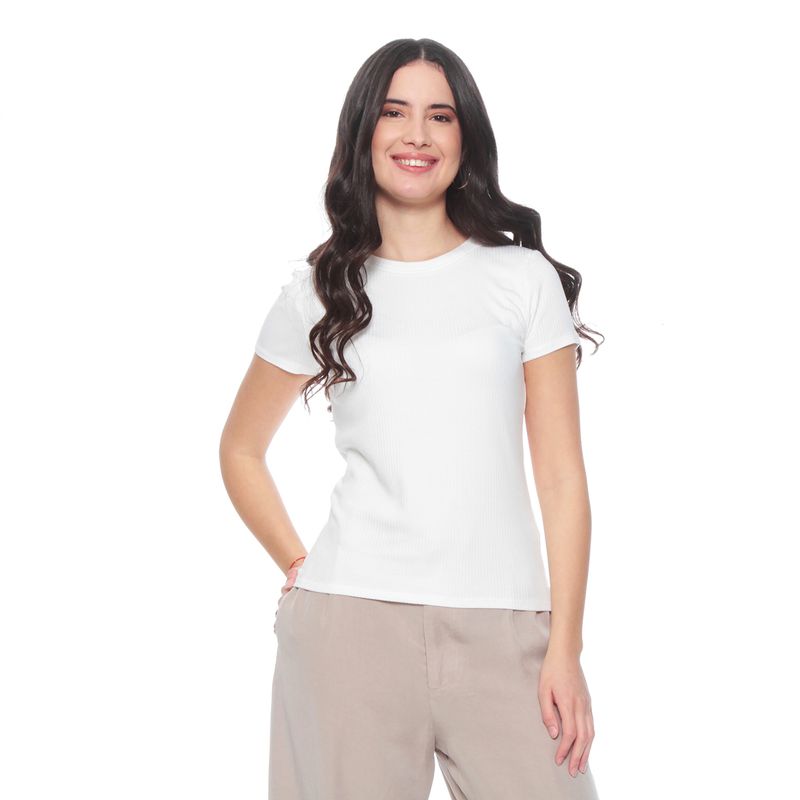 WADOS - POLERA MANGA CORTA SOLIDA ESCOTE REDONDO
