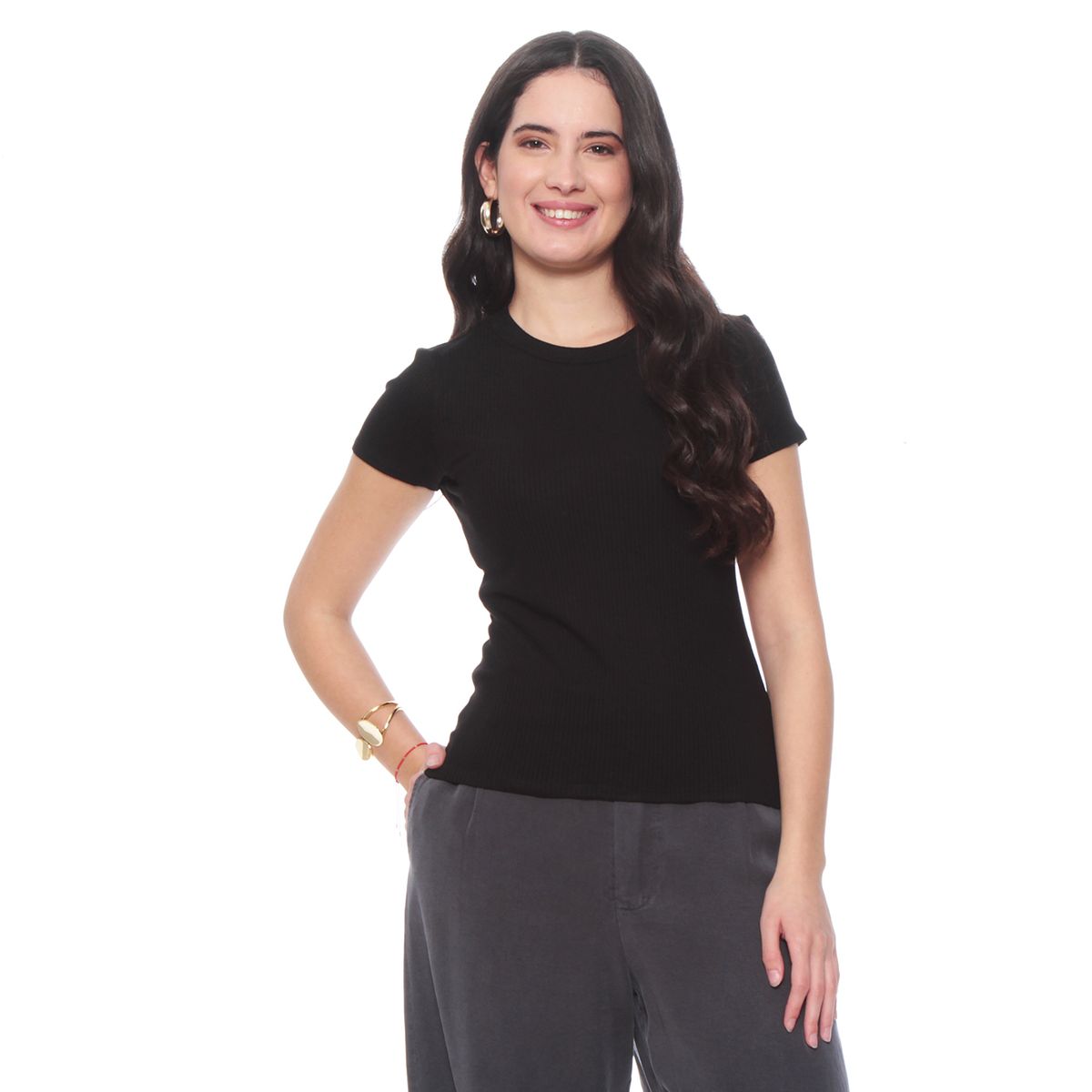 WADOS - POLERA MANGA CORTA SOLIDA ESCOTE REDONDO