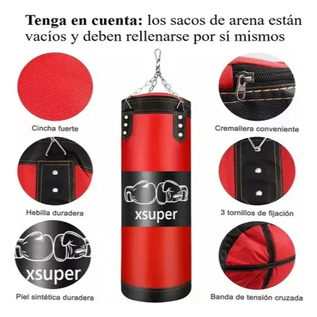 GENERICO - Guantes De Boxeo + Juego De Ejercicios Con Sacos De Arena