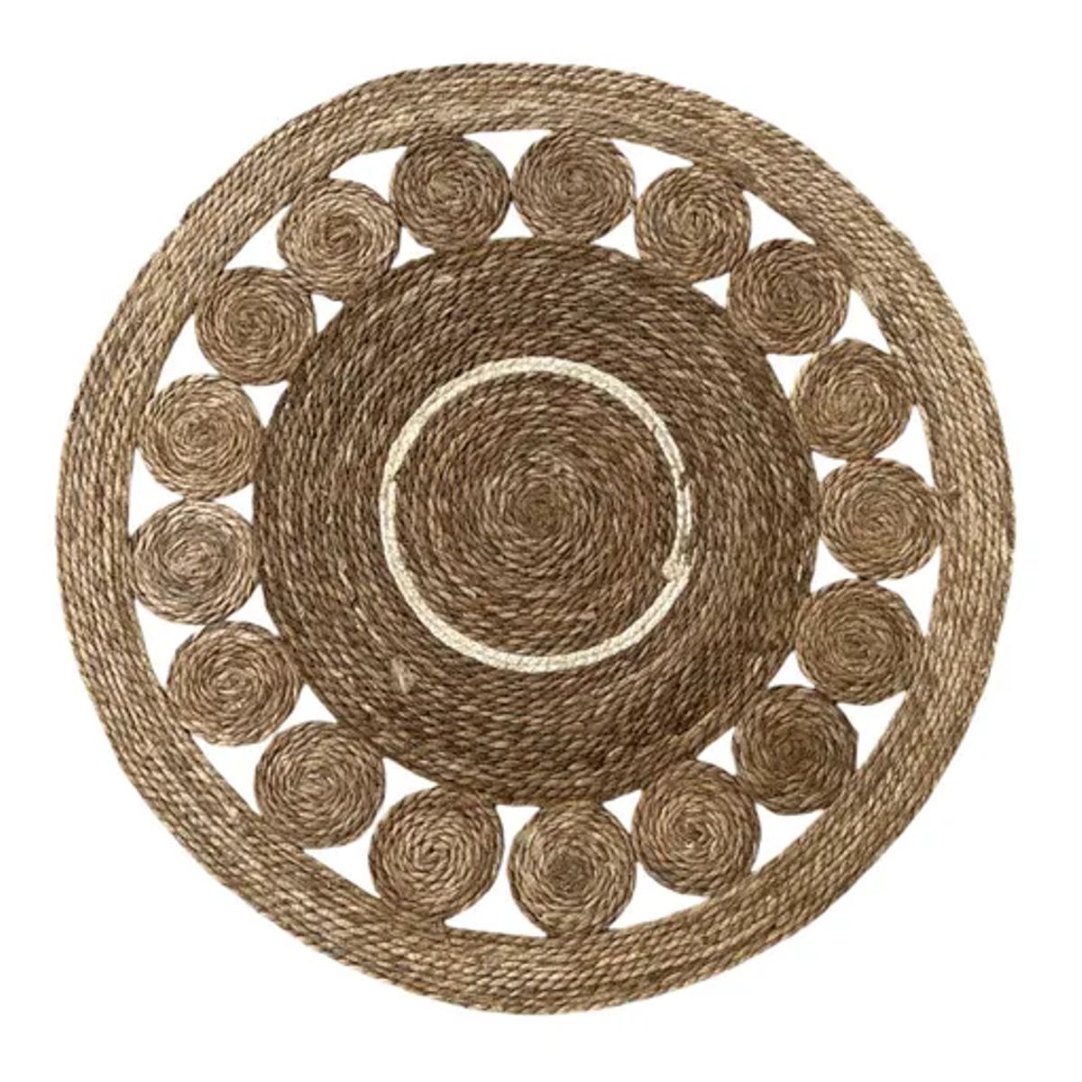 GENERICO - Alfombra Redonda Yute 100cm para Decoración Exterior