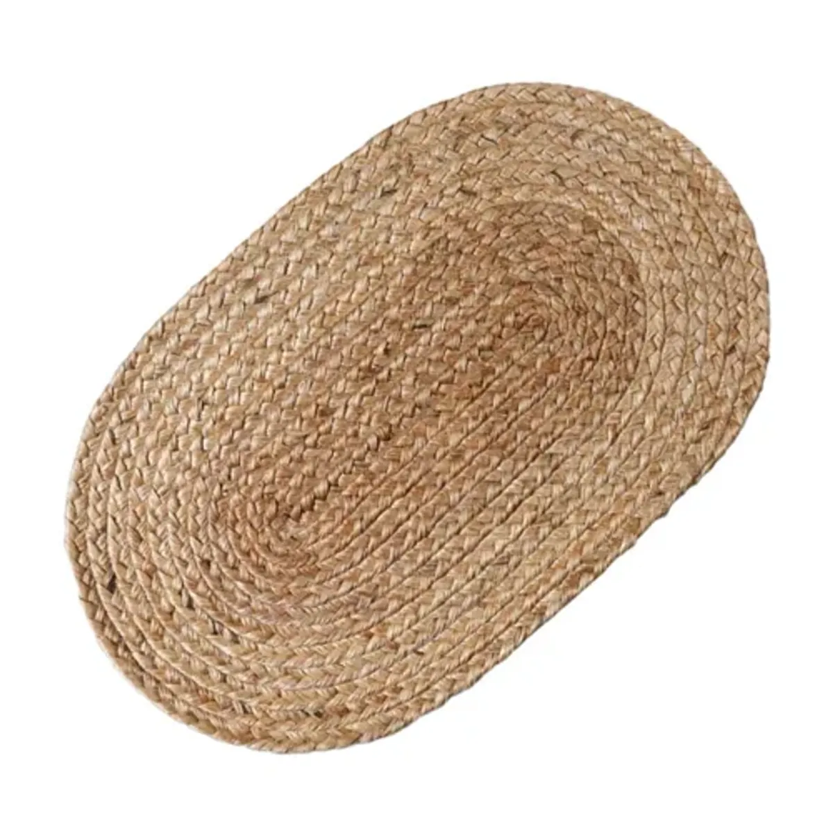 GENERICO - Alfombra Fibra Natural Color Beige con Diseño Tejido
