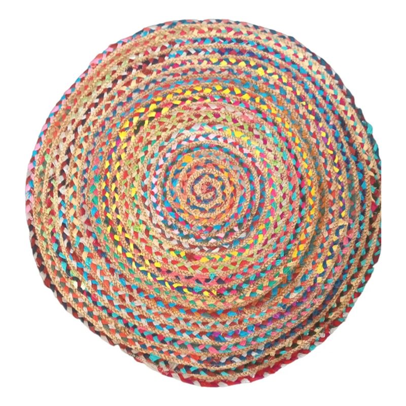 GENERICO - Alfombra Yute Redonda Chindi 90cm